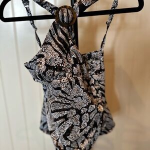 Tommy Bahama Black and White Swim Tankini Set